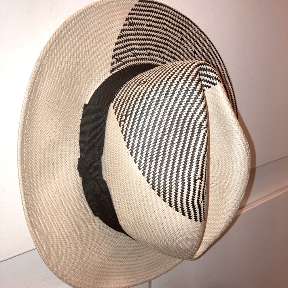 Carpineto Positano straw black and white hat
